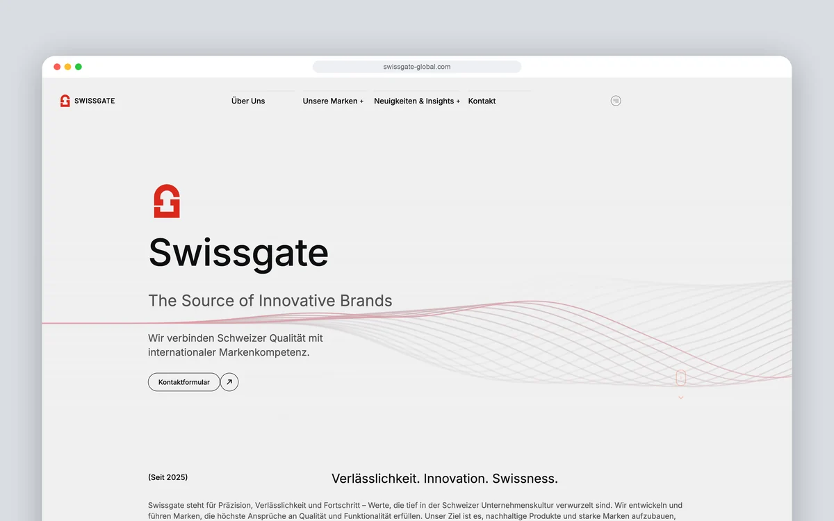 Swissgate - homepage hero